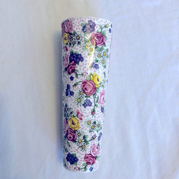 Floral Ceramic Picture Frames and Bud Vase Set - Ceramic Chintz Floral Carr - Picture 4 of 10